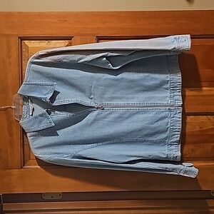 Cathy Daniels XL studded jewel jean jacket zipper